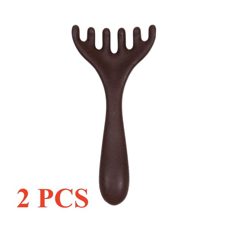 Natural Six-claw Scalp Massage Device, Gua Sha Tool, Back Scratching, Spa, Handheld Meridian Massage Comb, Hair Care