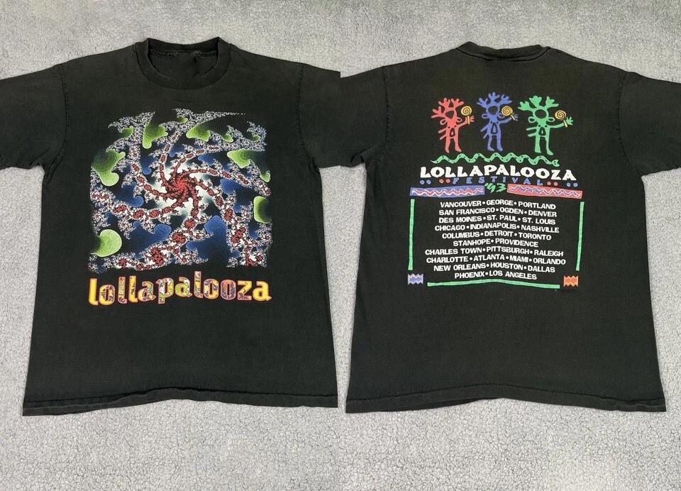 Lollapalooza Festival Music Gift 2 Sided Unisex Cotton T-shirt UU1021 S