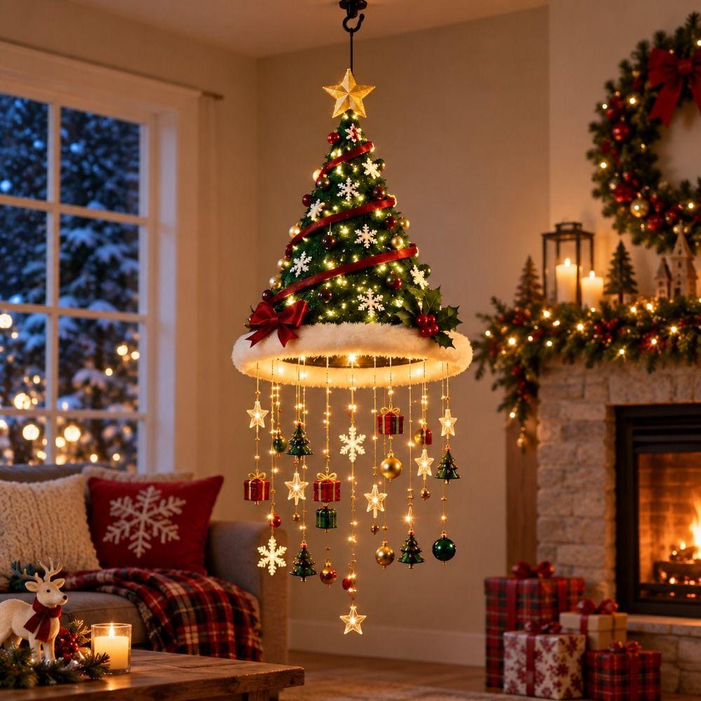Warmer LED-Christbaum-Hängeleuchter Christbaum-Hängedekoration Feiertagsdekoration