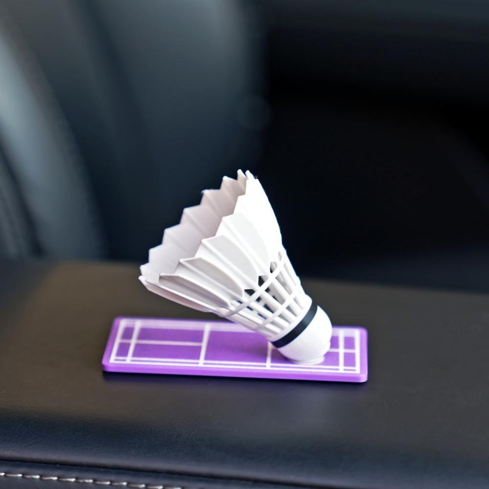 Sports Interior Rotating Badminton Ornament 360 Rotating Shuttlecock Dashboard Decor For Vehicles