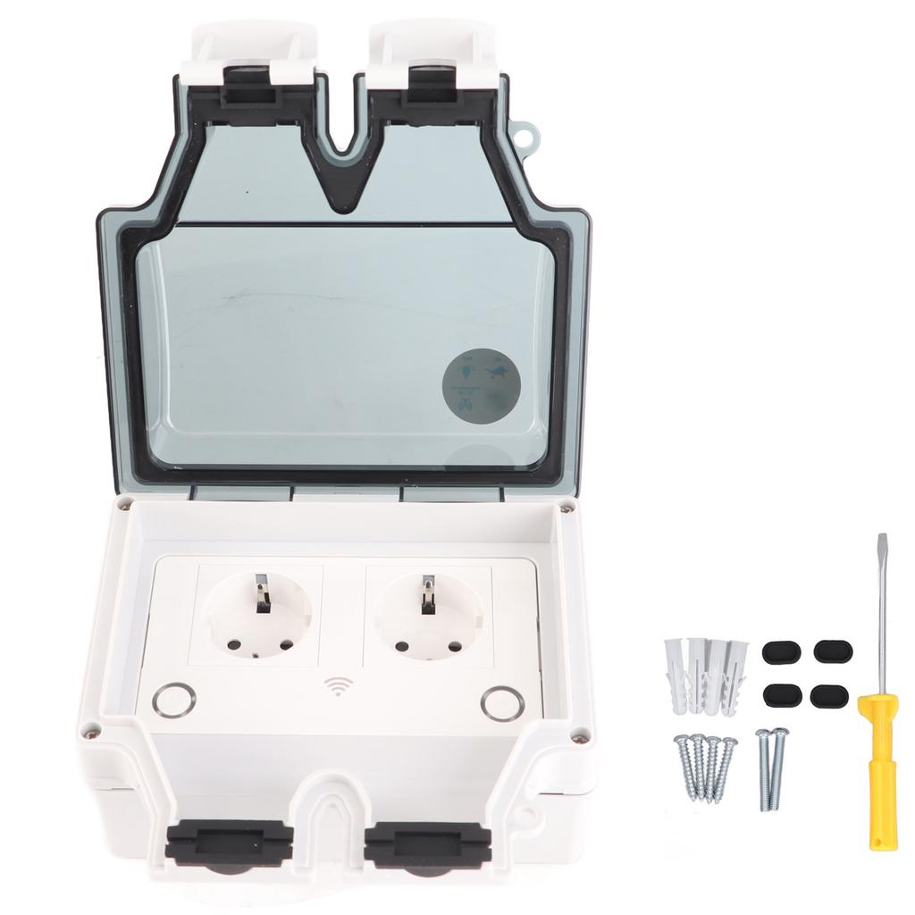 Wasserdichte Steckdose Outdoor IP66 Regensichere Wand Elektrische Wifi Smart Stecker Typ 86 16A