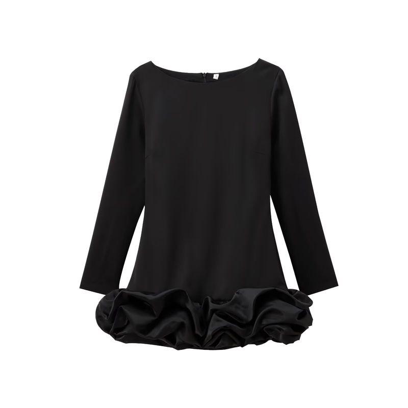 Kaslead New Arrival Women's Clothing Fashion Style Fashion Minimalist Ballet Style Dress Long Sleeves Dress