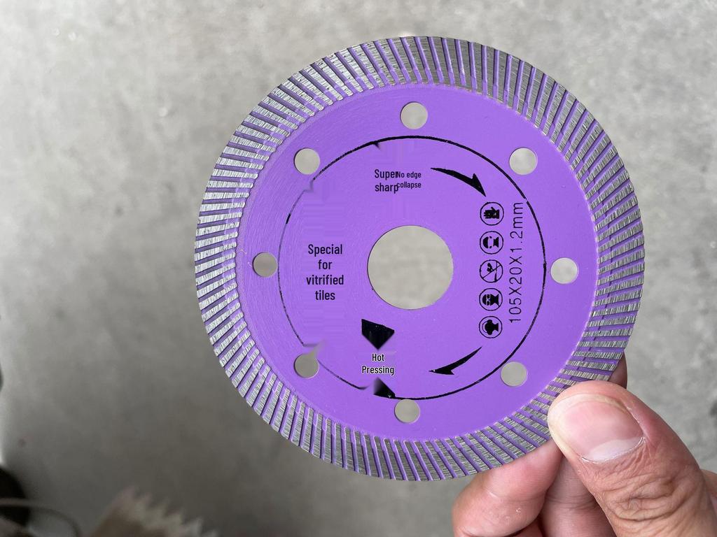 Corrugated Diamond Saw Blade for Ceramic, Microcrystalline Stone, Tile & Marble Cutting