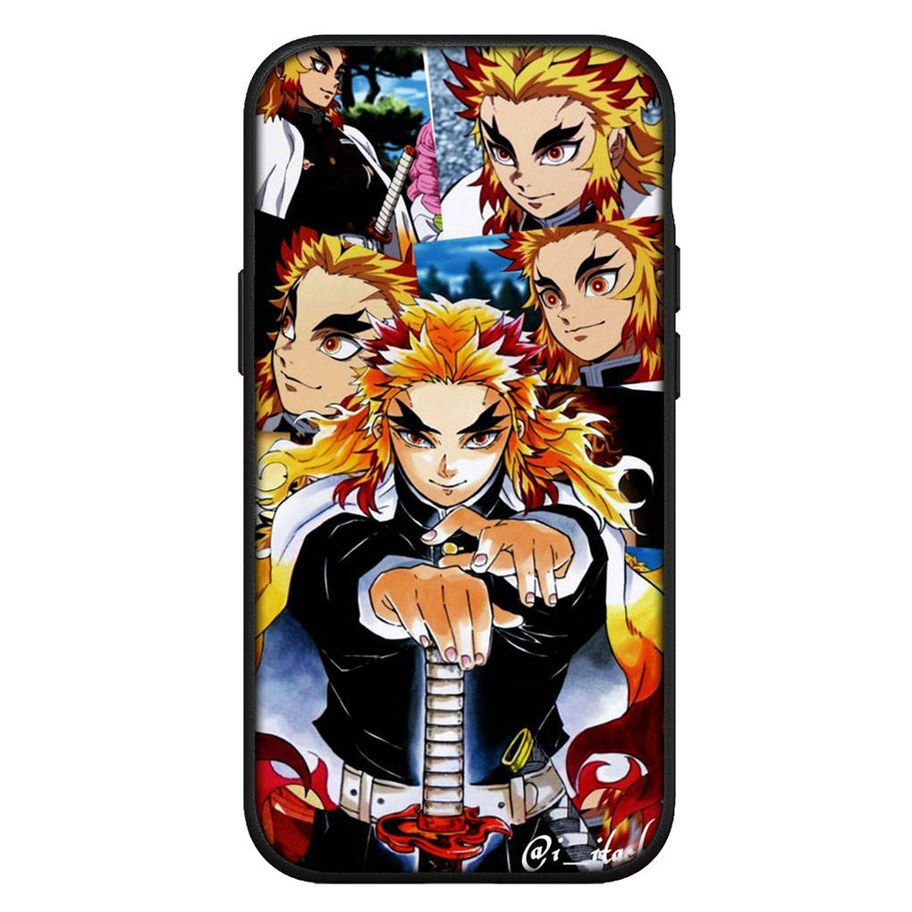 For iPhone 16 15 Xiaomi Redmi Note 14 13 12 11 Pro Max X 16e Samsung Galaxy S25 S24 S23 Moto OPPO Huawei Rengoku Kyoujurou Demon Slayer Tanjirou Case
