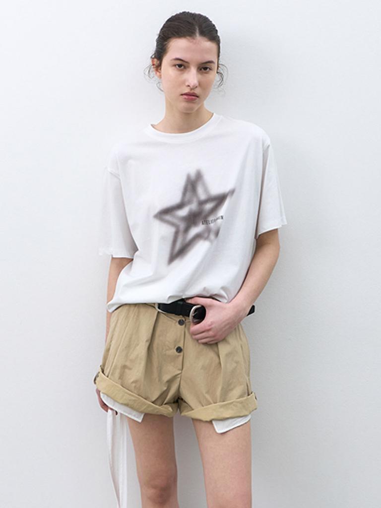 ATELIER NAIN Blur Star Graphic Over Box T (T-7202)