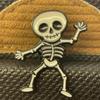 Zinc Zinc Zinc Alloy Skeleton Brooch Elegant Flying Broomstick Cat Brooch Creative Cartoon Pin  Halloween