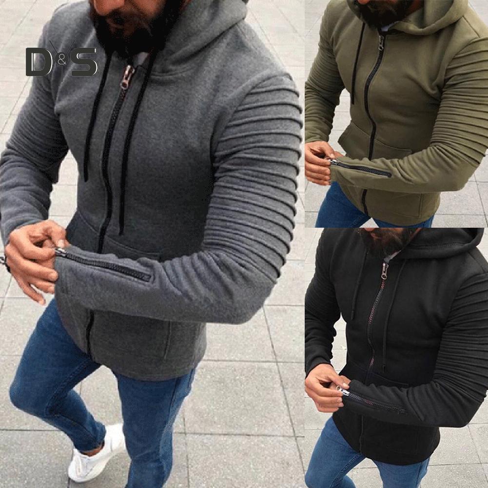 pleated moletom com capuz jacket