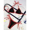 Bikini Sexy con Lacci Colore a Contrasto Set Costume da Bagno da Donna Diviso Bikini da Spiaggia 2026 Nuovo Bikini Senza Schiena per Tutte le Stagioni Set 2 Pezzi