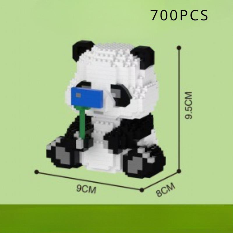 Micro Granule Panda Panda Decorare Puzzle Asamblare Jucării pentru copii
