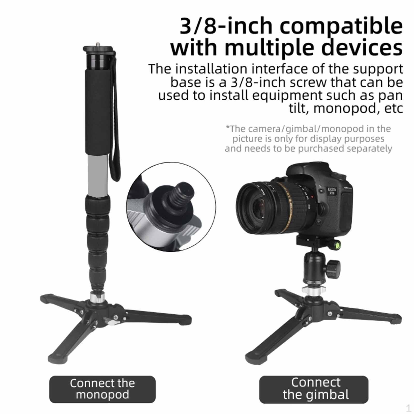

Monopods Tripod Base Support Stand Professional Versatile Foldable Universal AntiSlip Premium