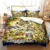 Saint Seiya 3PCS Bedding Set Classic Anime Warrior Print Soft Microfiber Duvet Cover Pillowcase Home Decor