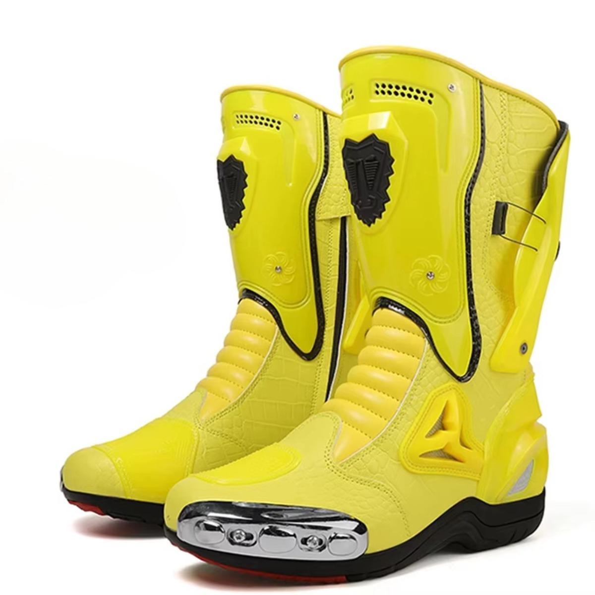 LUXSOLE Motorcycle Boots Men Anti-slip Motorcyclist
