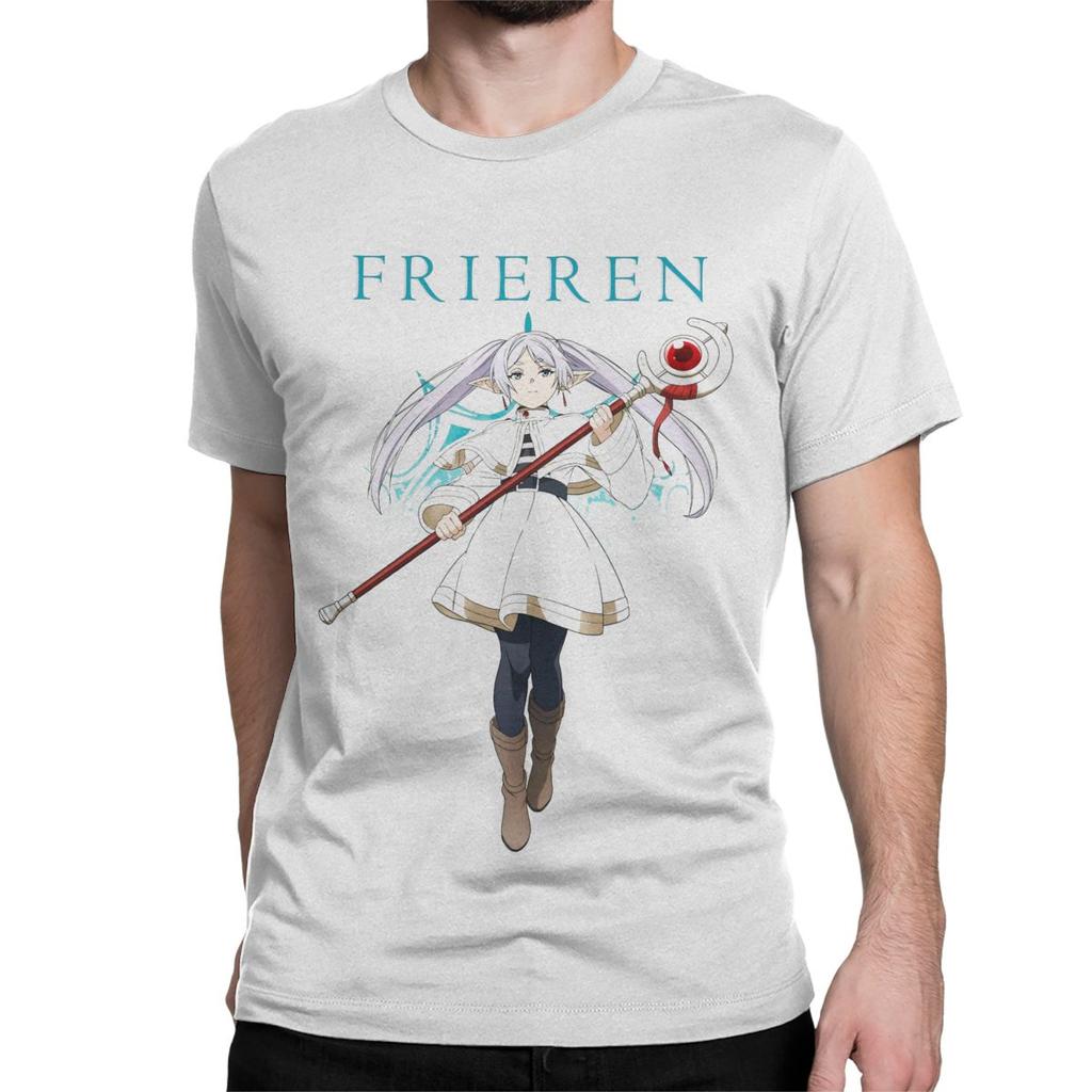 Men Women Anime Japanese Beyond Journeys End T Shirt Sousou No Frieren Pure Cotton Clothing  Short Sleeve Tee Shirt TShirt
