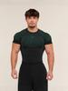 GYMSHARK Onyx 5 Top Transpirable para Correr y Fitness - Camiseta de Manga Corta Ajustada para Hombre
