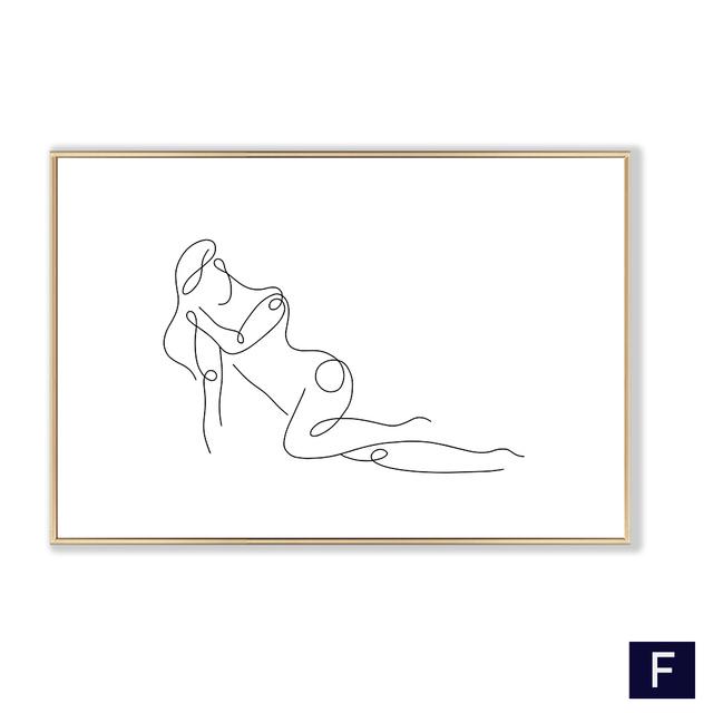 Abstrakte Frau Körper Eine Linie Zeichnung Leinwand Malerei Weibliche Figur Kunstdrucke Nordic Minimalistischen Poster Schlafzimmer Wand Kunst Dekor