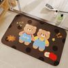Cartoon Animal Bathroom Mat Non-Slip Absorbent Diatomite Floor Shower Toilet Area Home Use