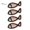 Acrylic Hairpin 4Pcs Girl Macaron Color Ocean Fish Shape Colorful Bone Hair Clip Clips Smooth Rounded Edges Daily Styling Accessory Playful Design