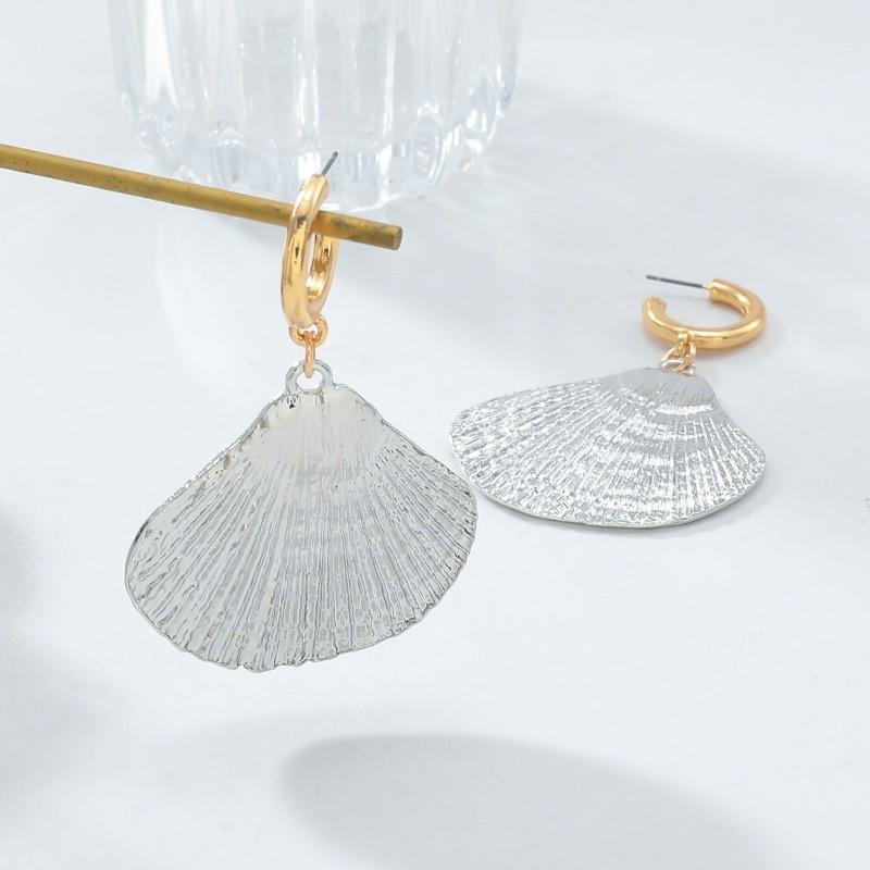 Pinkdudu Vintage Exaggerated Shell Zinc Alloy Earrings Fashion Trendy Drop Earrings Women Jewelry PD2367