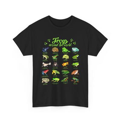 Frogs Around the World T-shirt ,frog Lover Tee, Aesthetic Frog T-shirt, Educational Frog Graphic Tee ,frog Lover Shirt , Gift for Frog Shirt