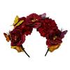 Bohemian Bionic Butterfly Headband Rose Peony Embellishment Holiday Headgear Clothing Accessories