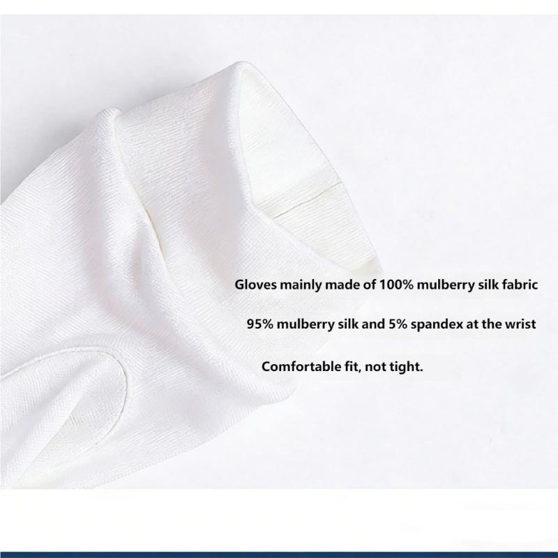 Luxurious Mulberries Silk Gloves For Women And Girl Soft Breathable Elegant Sleep Gloves for Daily Wear Fashion Accessory