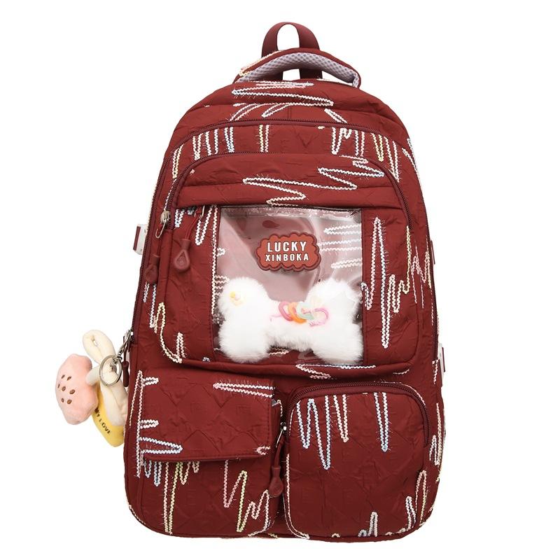 New Schoolbag for Girls with Large Capacity Cute Soft Girl Girl Backpack Lightweight Campus Versatile Backpack