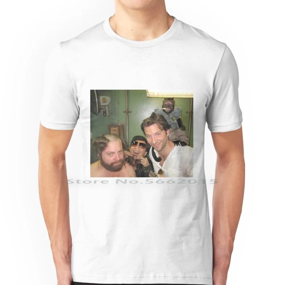 / Hangover Poster Poster T Shirt 100% Cotton Funny The Hangover Party Drunk Movie Beer Drinking Bradley Cooper Comedy Short