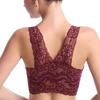 Las mujeres Deep V acogedor algodón llevaban ropa interior libre lencería femenina señora verano fino sujetadores push-up