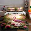 Flamingo Water Scenery. Bedding Duvet Cover Sets Duvet Covers Pillowcases Gifts (1 * Duvet Cover 2 * Pillowcases, Without Duvet Insert)