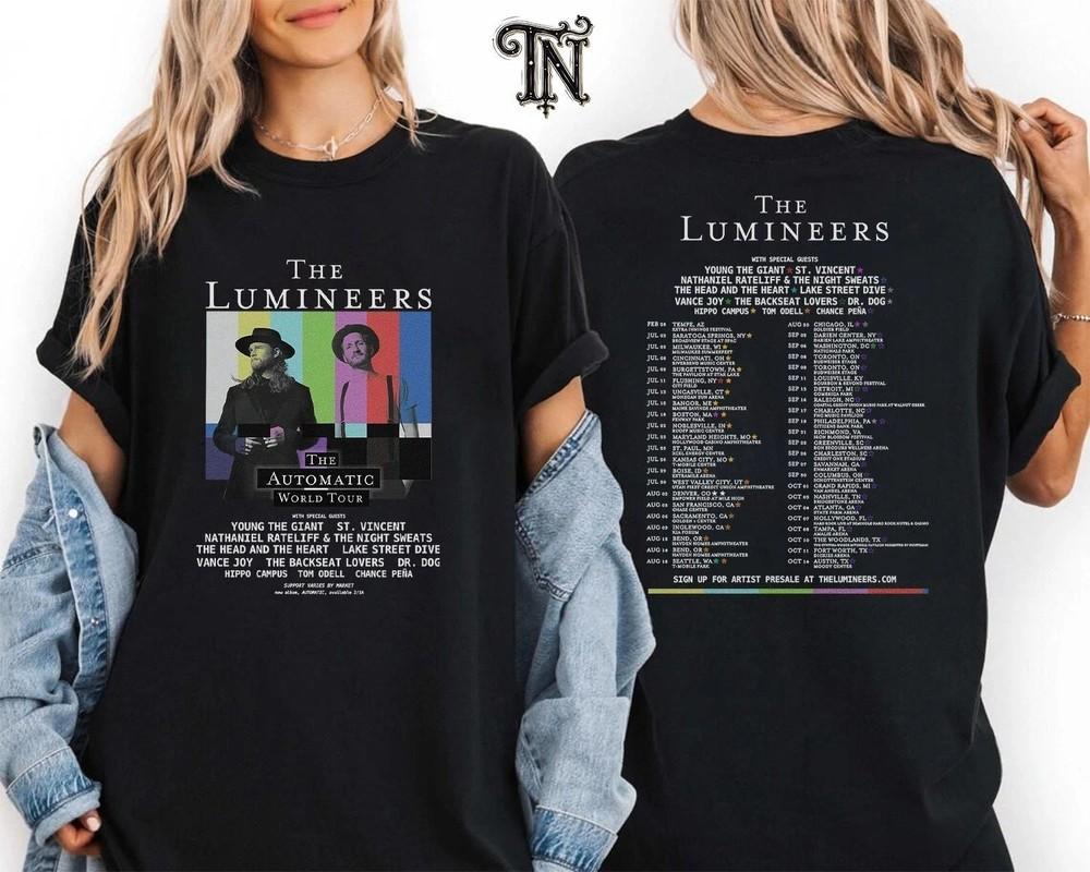 The Lumineers The Automatic World Tour 25  Men S-5XL 21D675 Unisex T-Shirt XXXXL