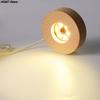 1PC Dia.6cm 5V 1Meter Round USB Wooden Light Base with switch LED Light Rotating Display Stand Lamp Base Home Decoration 1.2W