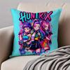 Popular Virtual American Band HHUNTRX Cushion Cover Pillowcase Antidustmite Invisible Zipper Short Plush Sofa Cushion