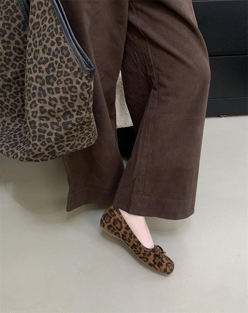 Shoes Women's Shoes French Single Shoes Bow Flat Bottom Shallow Mouth New Gentle Spring Pedal