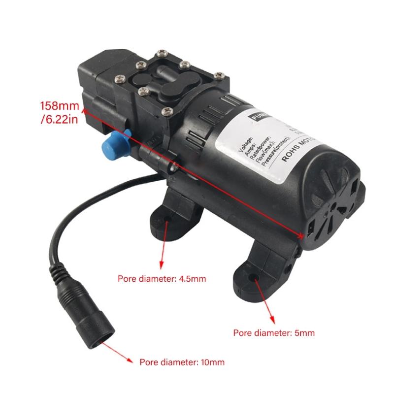 Pompă de apă portabilă multifuncțională de 12V pentru spălarea mașinii, grădinărit și aplicații marine, pompă de apă electrică de 100W