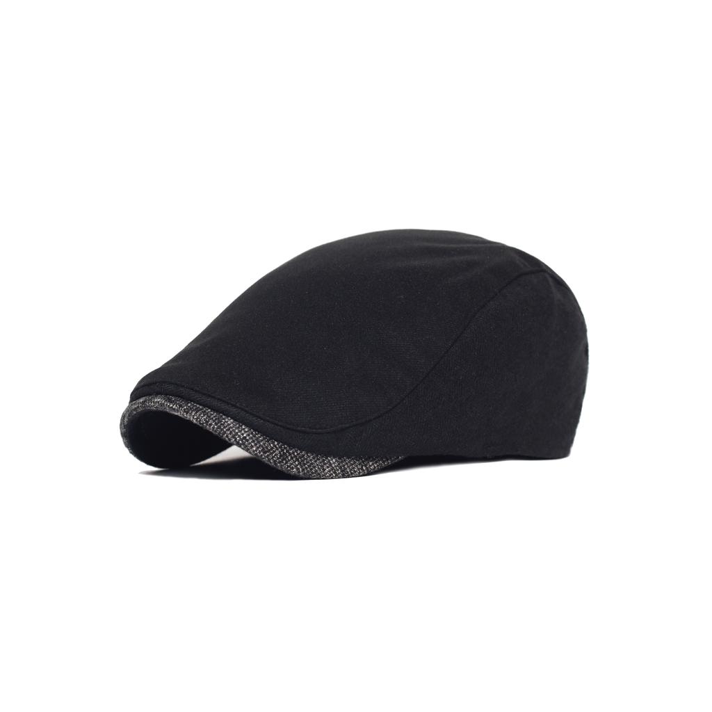 Vintage Herringbone Newsboy Cap Men Women Winter Thick Warm Casual Stripe Berets Gatsby Flat Hat Peaked Cap Adjustable Patchwork
