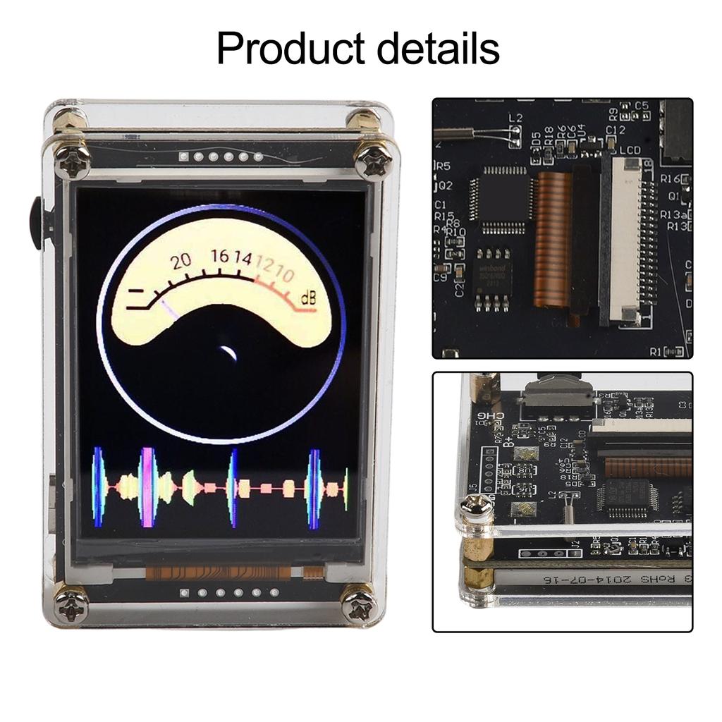 Music Visualization 60g VU Meter Analog VU Meter For DIY Manual Timing Mode Silicon Microphone USB Power Supply