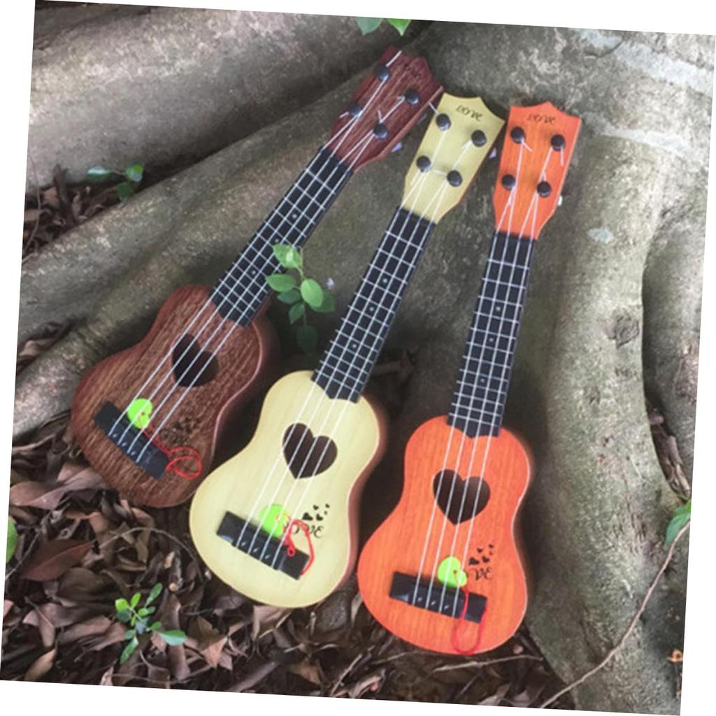 SEWACC Ukulele Plastic Mini Ukulele Mini Guitar for Children Acoustic Guitar 4 String Guitar Beginner Guitar Children Musical Instrument Playable Easy