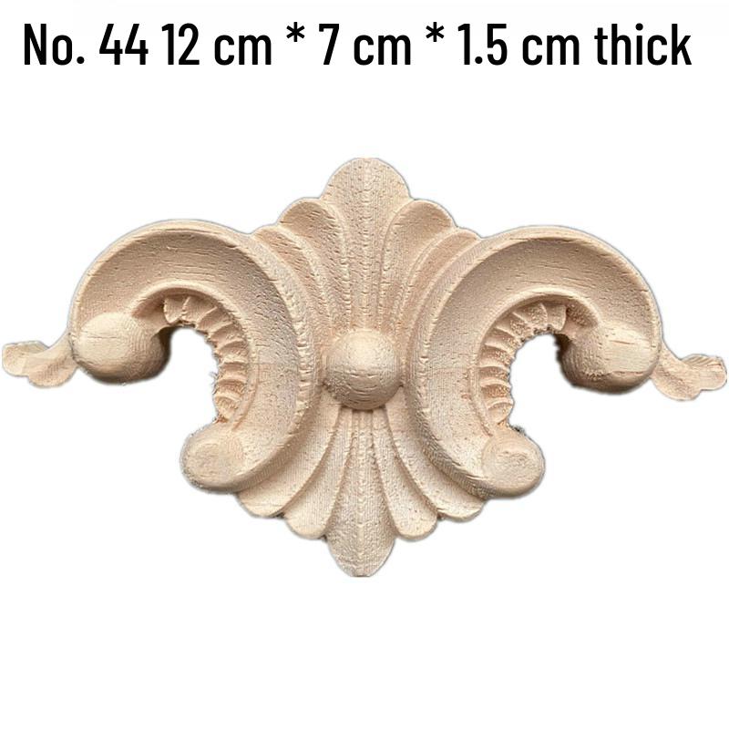 Europäische Massivholz-Schnitzerei-Applikation: Dekorative Blumen Schleife für Wände & Möbel