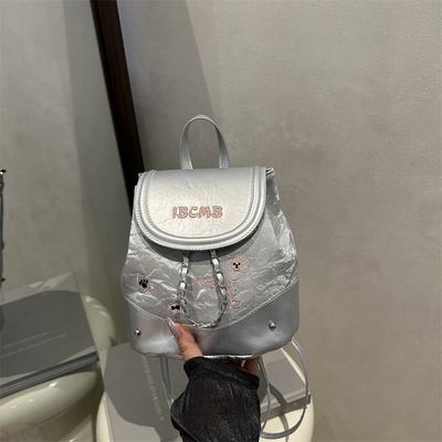 New Fashion Solid Color Simple Leisure Travel Trend Large Capacity Cute Sweet Shopping Casual Double Shoulder Women's Bag