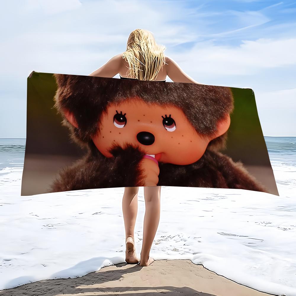 Cartoon M-Monchhichi-S Towel Beach Bath Quick-Drying Lightweight Portable Sauna Camping Swim Pool Travel