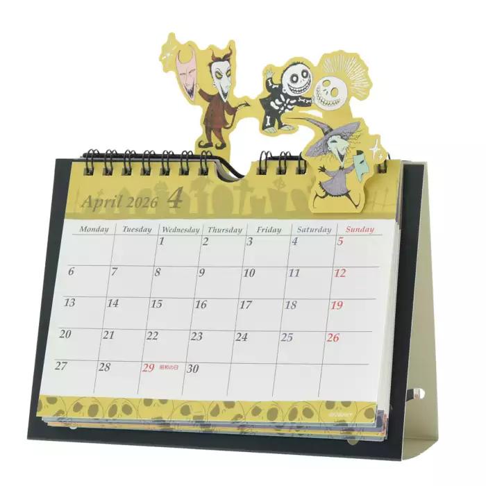 Disney Tim Burton's The Nightmare Before Christmas Desk Calendar Pop-Up Metallic 2026 Japan NEW Disney Store