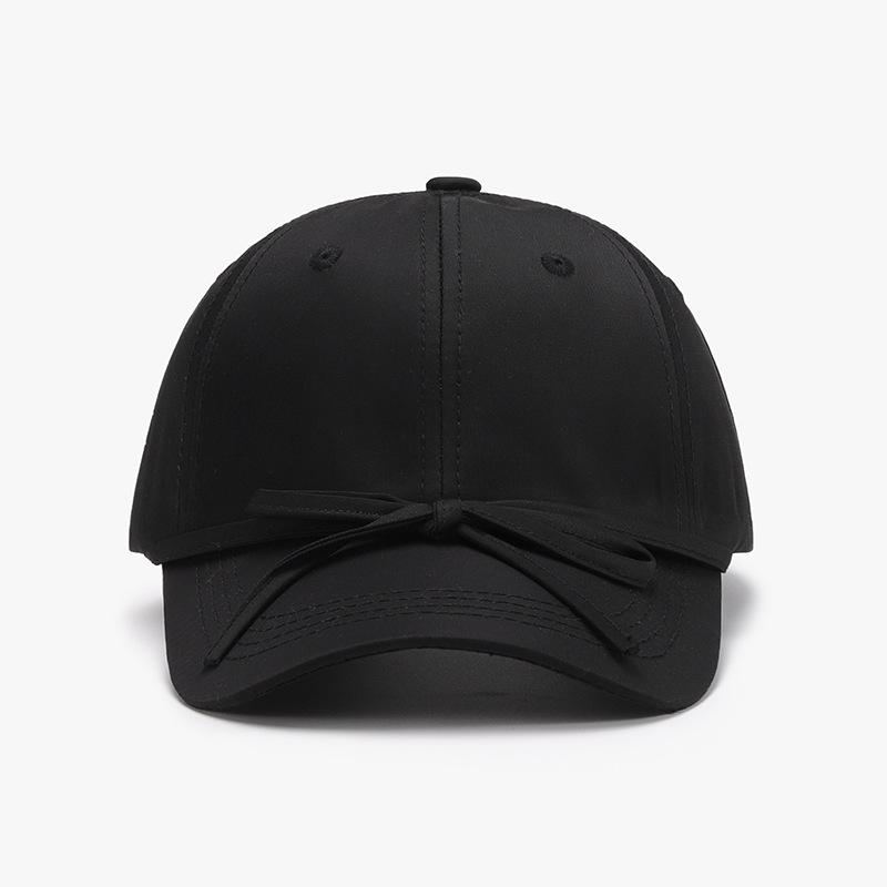 Spring and Autumn Bow Quick Dry Soft Top Women's Baseball Cap Outdoor Cross-Border Versatile Breathable Curved Brim Cap