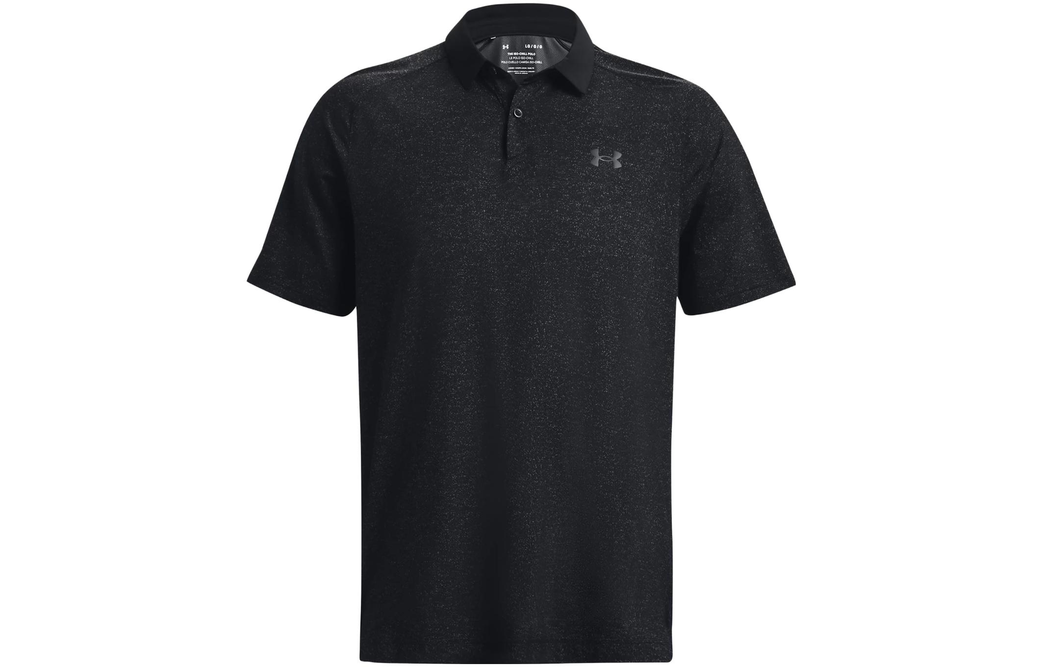 Under Armour Polo Shirts Men s Black Polo Collar Moderate Straight Fit 1377294-001 XL