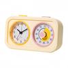 Visueller Timer für Kinder, 60-Minuten-Countdown-Doppelbildschirm-Uhr mit Wecker, Stummes Nachtlicht, Pomodoro-Timer für Klassenzimmer, Zuhause und Arbeit (Gelb)