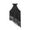2026 Frühling Europäischer & Amerikanischer Stil Damen Spitze Patchwork Neckholder Top Weste