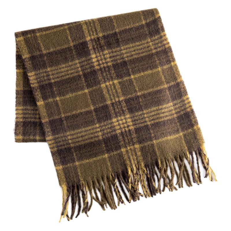 Autumn and winter new imitation cashmere plaid scarf women's high sense Korean version of college style tassel versatile warm shawl scarf