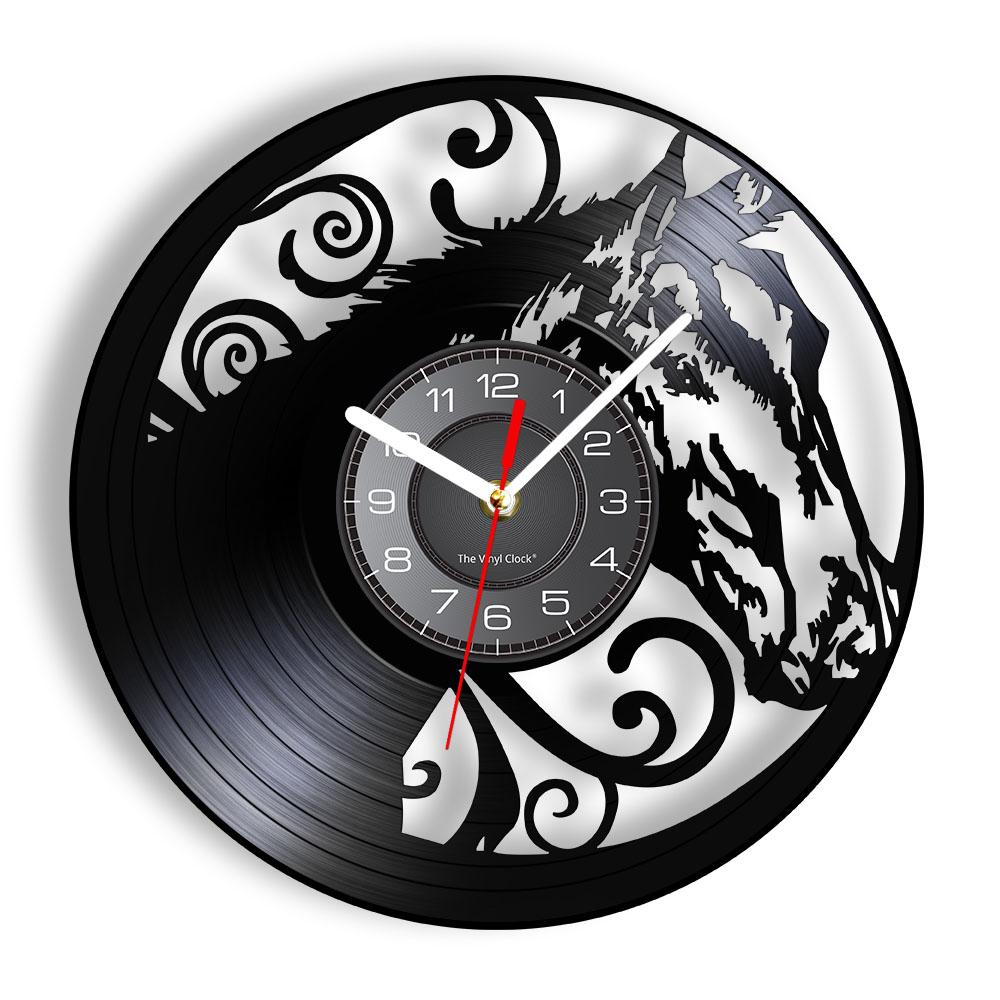Galloping Horses Wall Art Interior Design Wall Clock Vinyl Record Clock Home Decor Mustang Wild Horse In The Wind Horse Gift