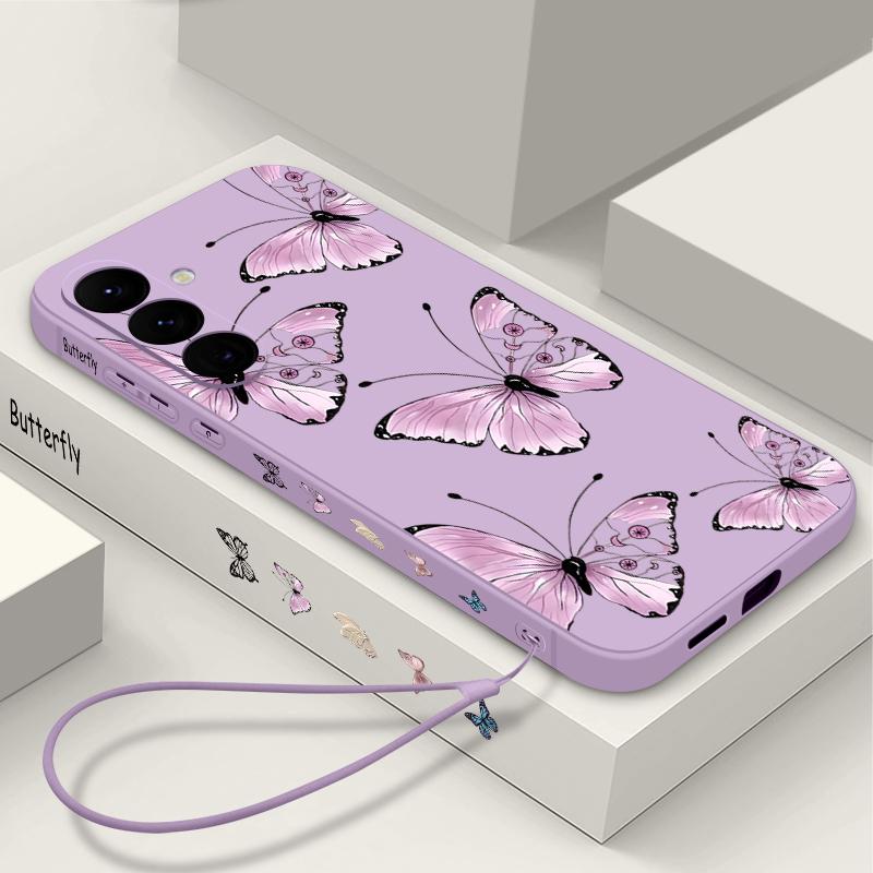 Colorful Butterfly Print Case For Samsung Galaxy S26 S25 Ultra S24 S23 S22 Plus S21 FE A15 A16 A17 A35 A36 A54 A55 A56 5G Soft Cover