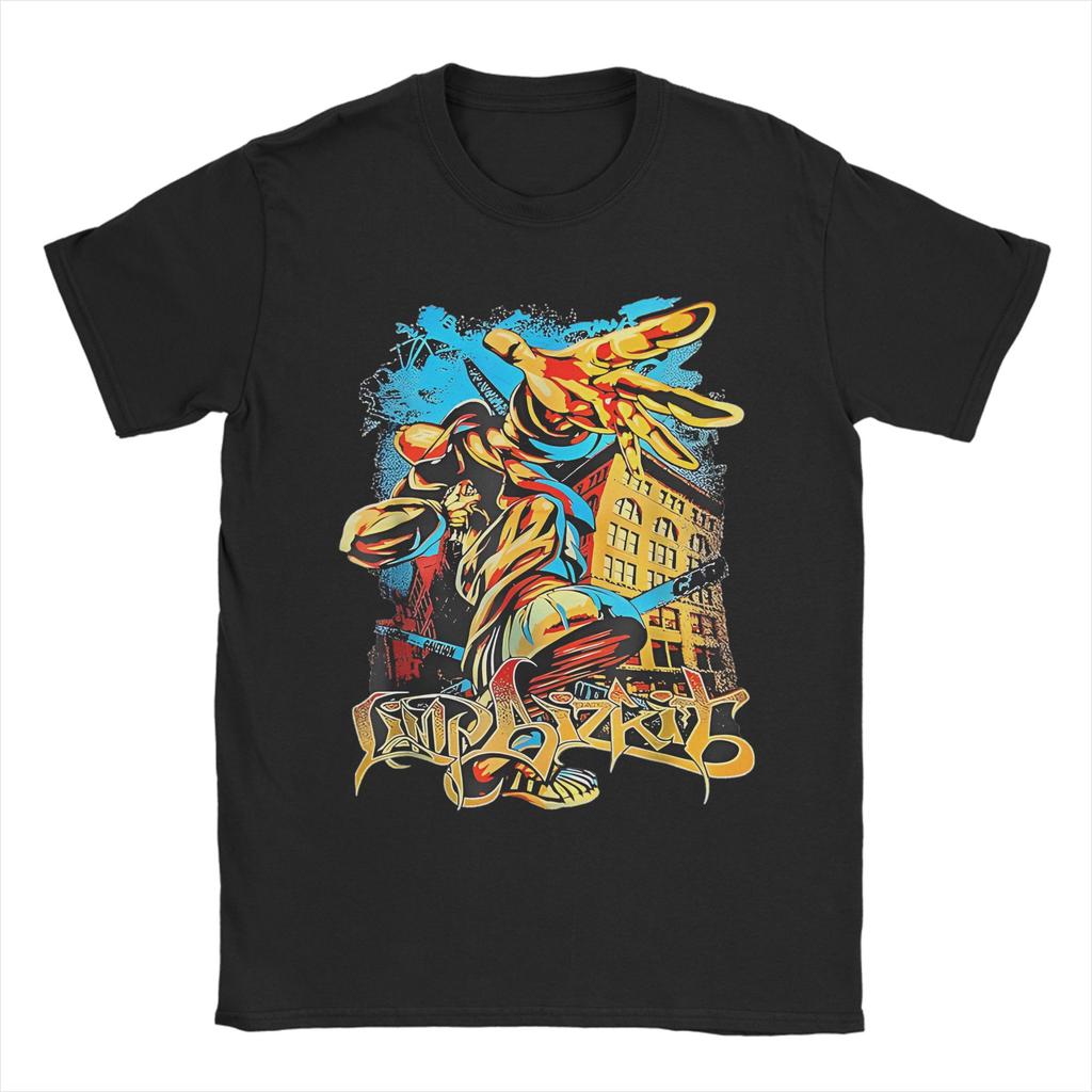 Vintage Limp Bizkit Band Tshirt Unisex Unisexs Crew Neck Pure Cotton T Shirts Rap Rock Short Sleeve Tee Shirt Original Clothing