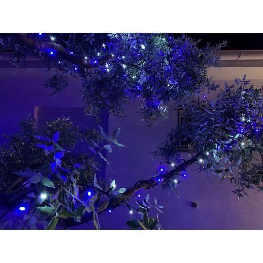Guirlande Lumineuse - Non Spécifié - 34m - 750 LED Blanches Et Bleues - Clignotante - Extérieur